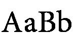 Cap and small A and B in Minion Pro font